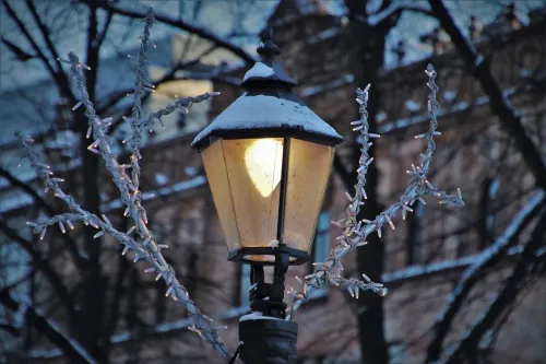 Laterne Weihnachten Schnee